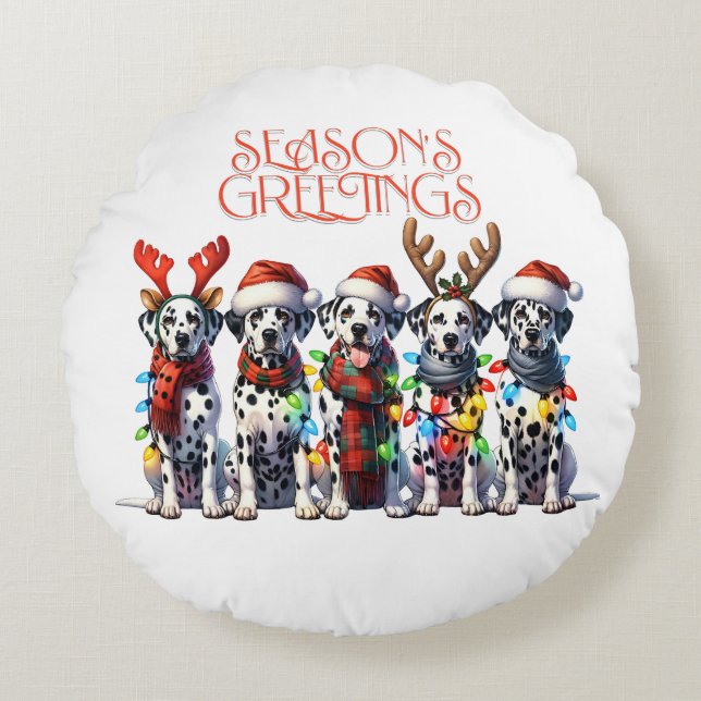 Gruß der Saison Rundes Kissen (Vorderseite)