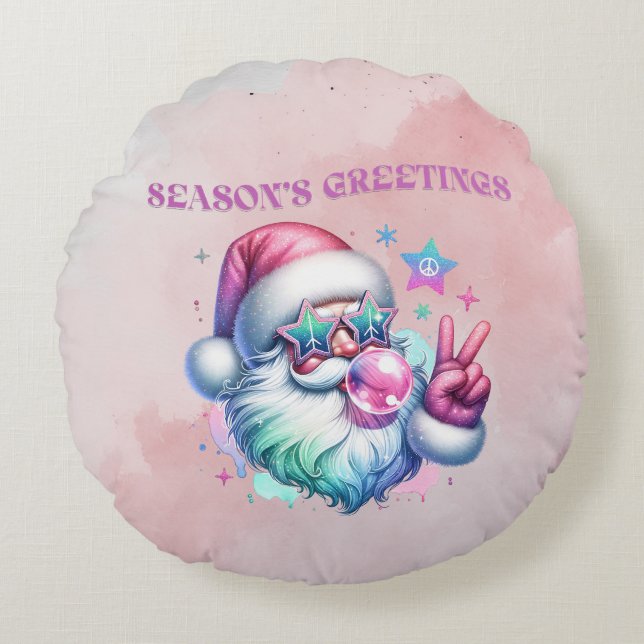 Gruß der Saison Rundes Kissen (Vorderseite)