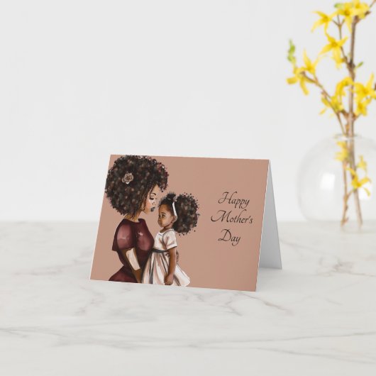 Gruß der schwarzen Mutter Karte (Gelbe Blume)