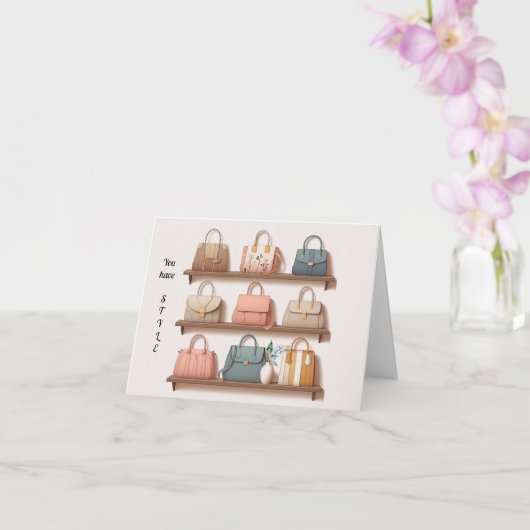 Gruß der Style Handbag-Karte Karte (Orchidee)