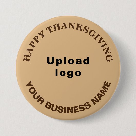 Gruß des Erntedanks, hellbraune Taste Button (Vorderseite)