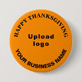 Gruß des Erntedanks, Orange Color Round Button (Vorderseite)