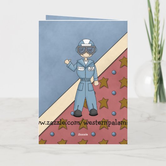 Gruß des Soldaten der militärischen Luftwaffe Karte (Rückseite)