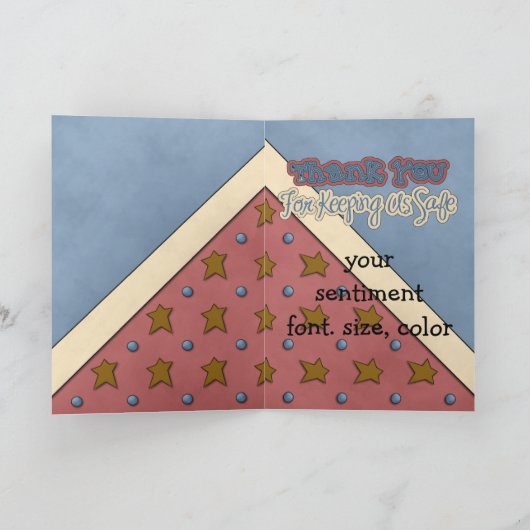 Gruß des Soldaten der militärischen Luftwaffe Karte (Innenseite)