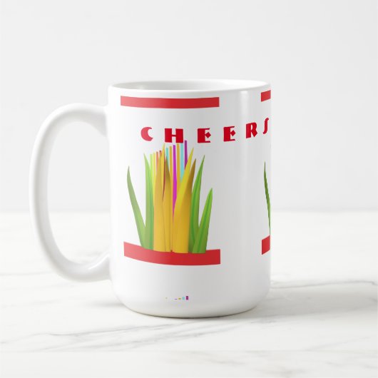 Gruß Design mit moderner Grafik Kaffeetasse (Links)