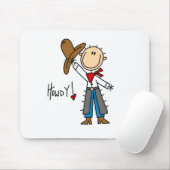 Grüß dich! Cowboy-Strichmännchen Mousepad (Mit Mouse)
