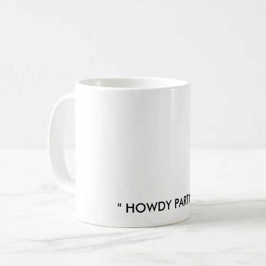 Grüß dich Partner, "GRÜSS DICH PARTNER " Kaffeetasse (Vorderseite Links)