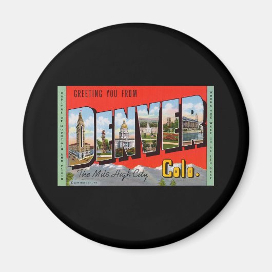 Gruß dich von Denver Colordao Magnet (Vorne)