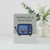 Gruß, dir eine Mikrowelle nach der Kreuzung zu sch Postkarte (Stehend Vorderseite)