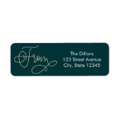 Gruß-EDITABLE-FARBEN-Urlaubsadresse-Label (Vorne)