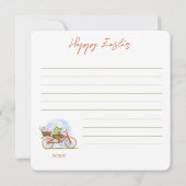 Gruß Einladung glücklich Ostern. Begrüßung (Rückseite)