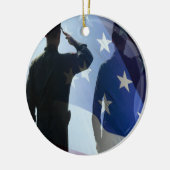 GRUSS-FLAGGE KERAMIK ORNAMENT (Links)