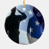 GRUSS-FLAGGE KERAMIK ORNAMENT (Hinten)