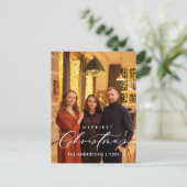 Gruß, fröhlichstes Weihnachts-Foto Postkarte (Stehend Vorderseite)