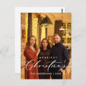 Gruß, fröhlichstes Weihnachts-Foto Postkarte (Vorne/Hinten)