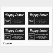 Gruß für das Geschäftsfeld "Schwarz" Rechteckiger Aufkleber (Blatt)