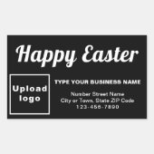 Gruß für das Geschäftsfeld "Schwarz" Rechteckiger Aufkleber (Vorderseite)