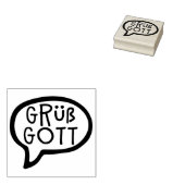 Grüß Gott, Deutsch, Bayern Hallo-Sprechblase Gummistempel (Stempel)