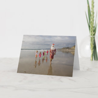 Gruß in Santa runs für seine LIfe! Feiertagskarte