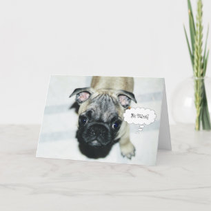 Gruß-Karte #1 Mops-Welpevalentines Tages Feiertagskarte