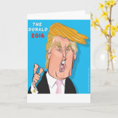 Gruß-Karte 2016 Donald- Trumppräsidenten-Catoon Karte (Gelbe Blume)