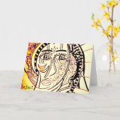 Gruß-Karte 23 reflektieren sich Karte (Gelbe Blume)