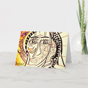 Gruß-Karte 23 reflektieren sich Karte