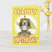 Gruß-Karte alles- Gute zum Geburtstagkönig-Tut Karte (Gelbe Blume)