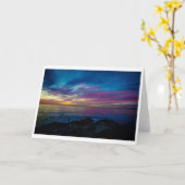 Gruß-Karte - Aquarell-Sonnenuntergang Karte (Gelbe Blume)