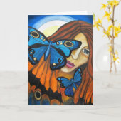 Gruß-Karte: "Das Überschreiten " Karte (Gelbe Blume)