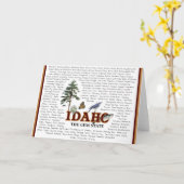 Gruß-Karte der amerikanischen Staats-- Idaho Karte (Gelbe Blume)