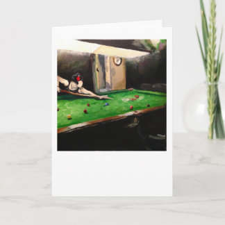 Gruß-Karte - "der Billard-Raum" Burgh-Insel Karte