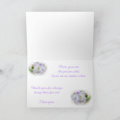 Gruß-Karte der Mutter Tages- Usambaraveilchen Karte (Innenseite)