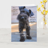 Gruß-Karte der Schnauzer-Mutter Tages Karte (Gelbe Blume)