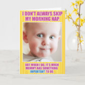 Gruß-Karte der Sprungs-Morgen-Nickerchen-Mutter Karte (Gelbe Blume)