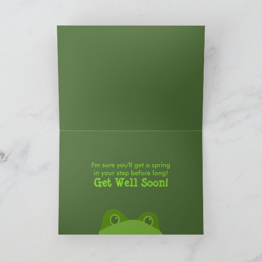 Gruß-Karte des Peekaboo-Frosch-| Karte (Innenseite)