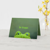 Gruß-Karte des Peekaboo-Frosch-| Karte (Gelbe Blume)