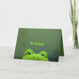 Gruß-Karte des Peekaboo-Frosch-| Karte
