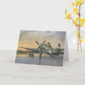 Gruß-Karte des Thunderbolt-Aircraft-P47 Karte (Gelbe Blume)