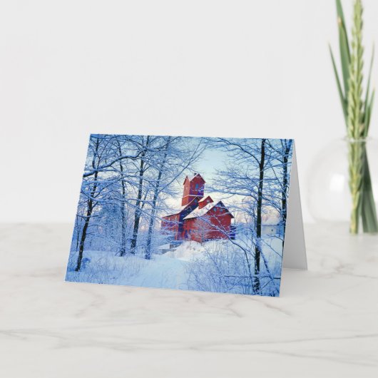 GRUSS-KARTE   die alte rote Mühle Karte (Vorderseite)