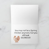 Gruß-Karte - Draht-Huhn Karte (Innenseite)