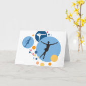 Gruß-Karte - Eis-Skate-Kreise Karte (Gelbe Blume)