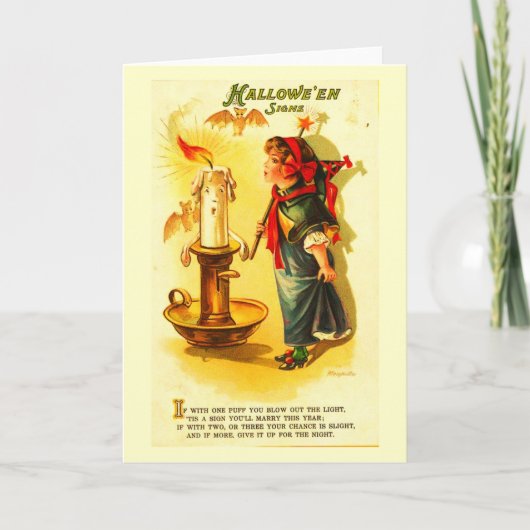 Gruß Karte-Feiertag Kunst-Vintages Halloween 6 Karte (Vorderseite)