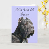 Gruß-Karte Feliz Dia Del Padre Cane Corso Karte (Gelbe Blume)