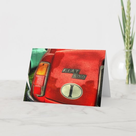 Gruß-Karte Fiats 500 Karte (Vorderseite)