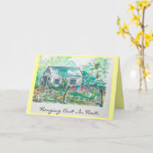 Gruß-Karte - haitianische Wäscherei Karte (Gelbe Blume)