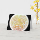 Gruß-Karte - "Hochsommer-Mondenschein" durch Karte (Gelbe Blume)