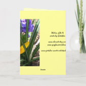 Gruß-Karte-Krokus und Stiefmütterchen Karte (Rückseite)