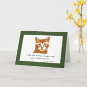 Gruß-Karte: Le Chat Karte (Gelbe Blume)