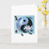 Gruß-Karte Lotuss Yin Yang Karte (Gelbe Blume)
